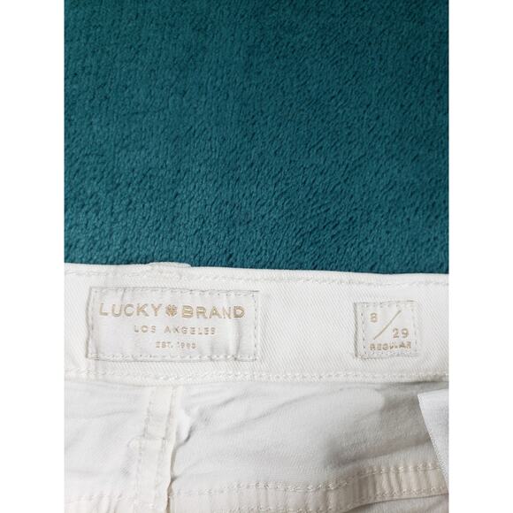 Lucky Brand Jeans Size 8 Womens Blue Stretch Pants Dark Mid Rise Sweet Bootcut - Picture 4 of 15